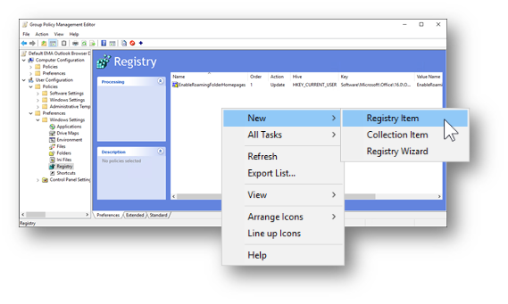 Group Policy Object GPO To Fix Outlook HomePage Folders Not Working CEllsworth